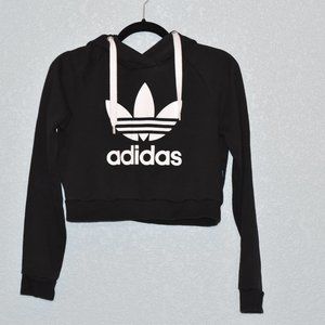 adidas black cropped hoodie